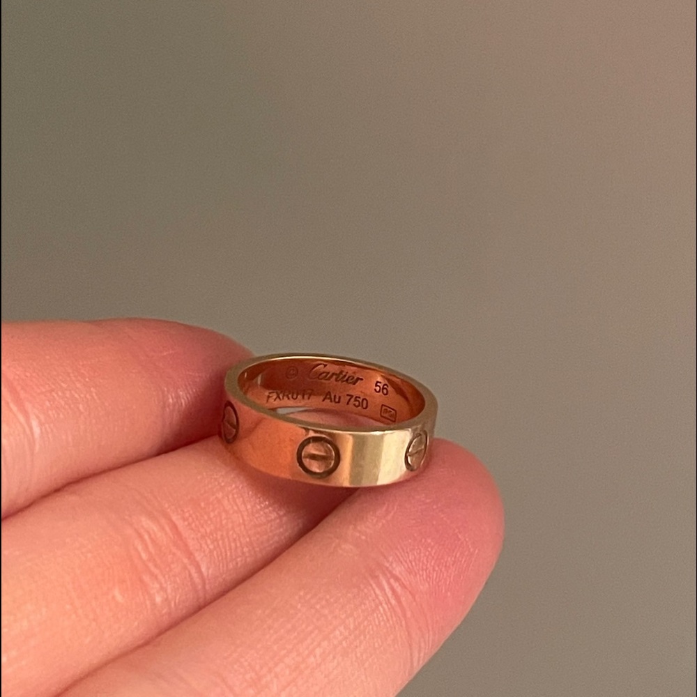 Cartier rose gold love ring - 56